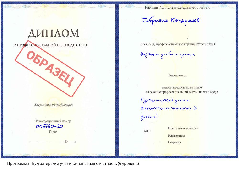 Бухгалтерский учет и финансовая отчетность (6 уровень) Петропавловск-Камчатский